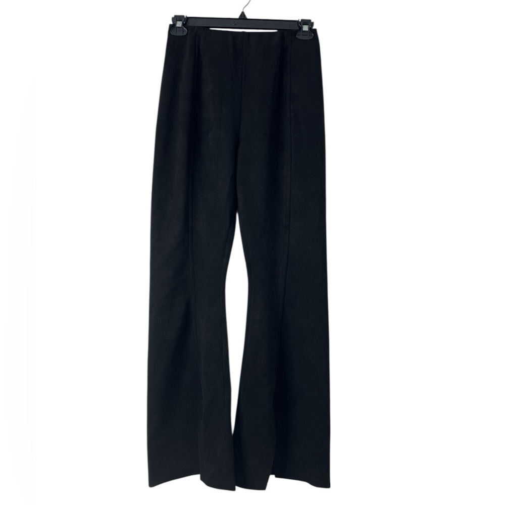 FREE PEOPLE Faux Suede Black Wide-Leg Pants Sz 28